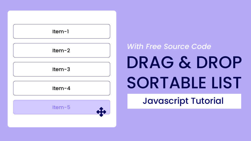 Drag And Drop Sortable List Javascript Coding Artist