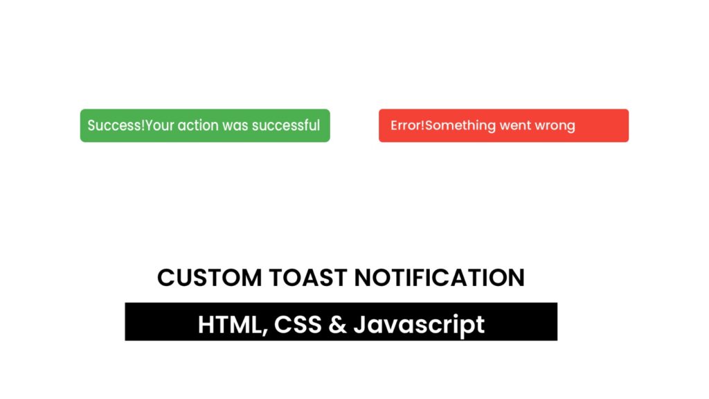 Custom Toast Notification Html Css Javascript Coding Artist