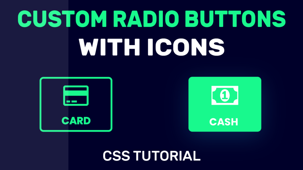 Radio Buttons With Icon Css Tutorial Coding Artist