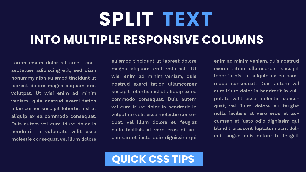 html code responsive columns