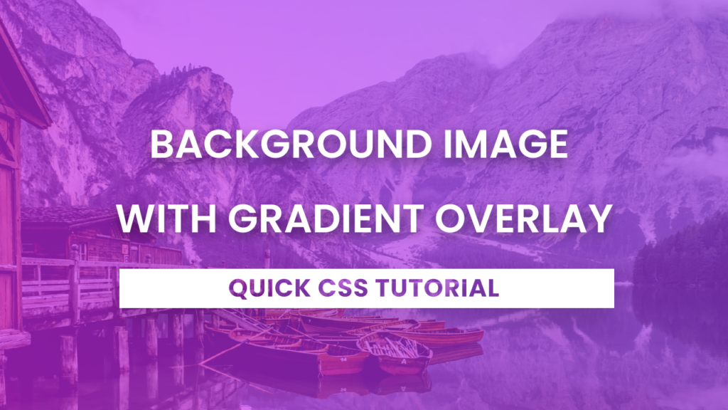 Background Image With Gradient Overlay | Coding Artist