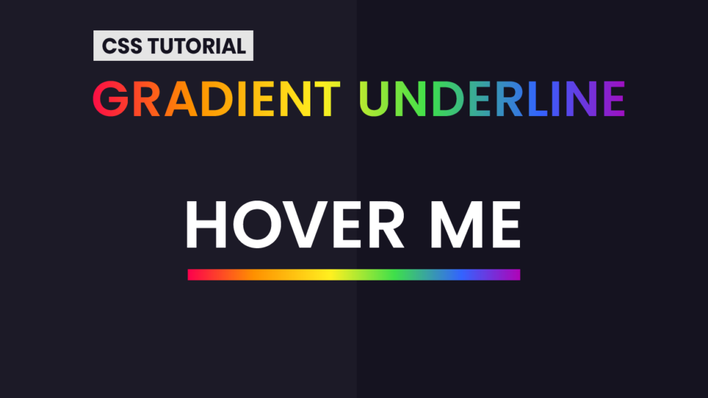 Rainbow Underline Hover Effect | Coding Artist