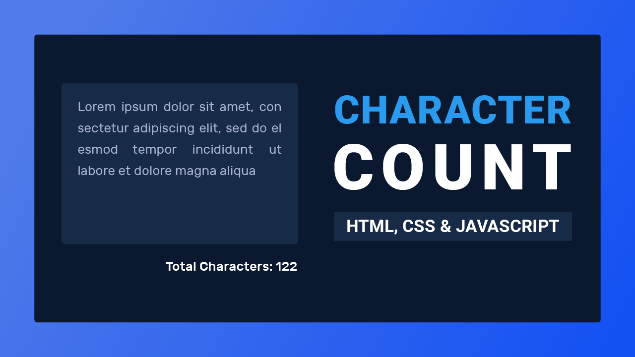 Word and Character Counter using HTML CSS and JavaScript - GeeksforGeeks