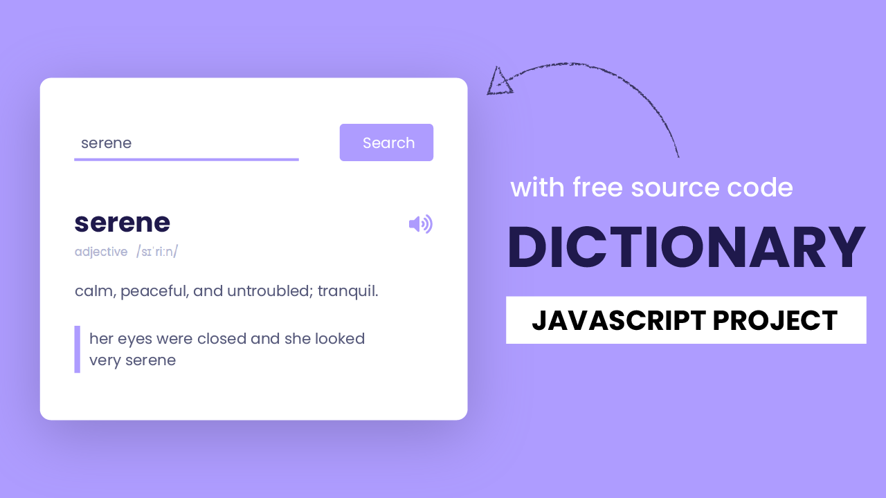 Dictionary App HTML CSS And Javascript Coding Artist