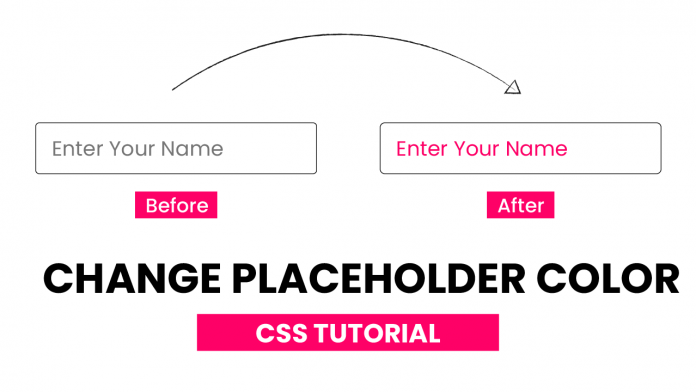 change placeholder color input html