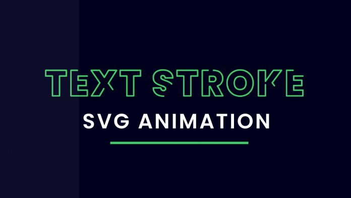 Text Stroke SVG Animation