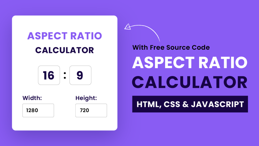 Aspect Ratio Calculator With Javascript | Coding Artist