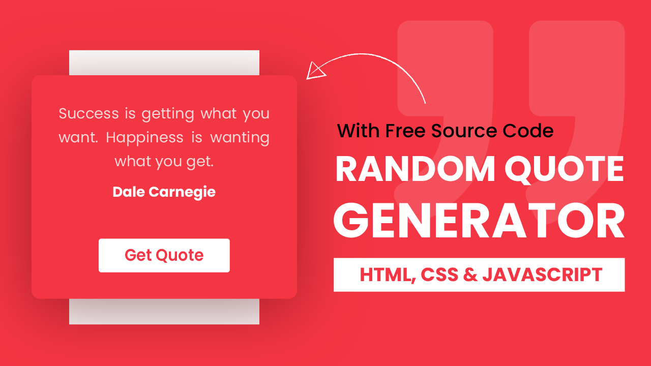 Random Quote Generator | Javascript | Coding Artist