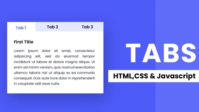 Create Tabs HTML, CSS and Javascript