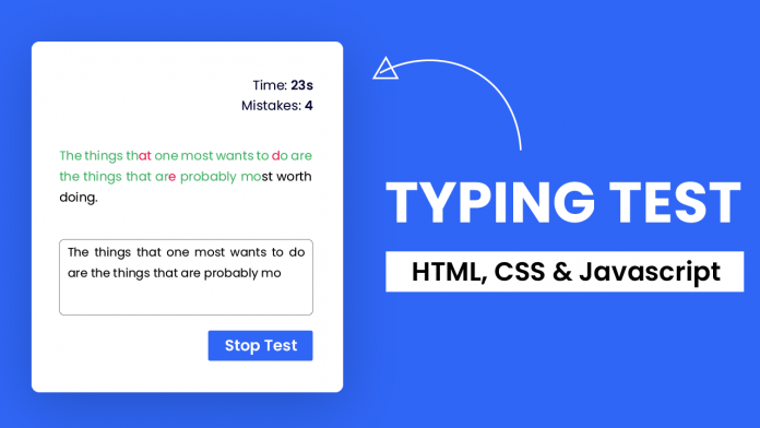 Typing Test HTML, CSS and Javascript