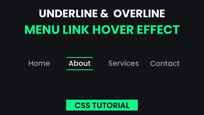 Underline Overline Link Hover Effect