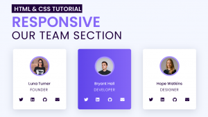 Responsive Our Team Section | CSS Tutorial | Coding Artist