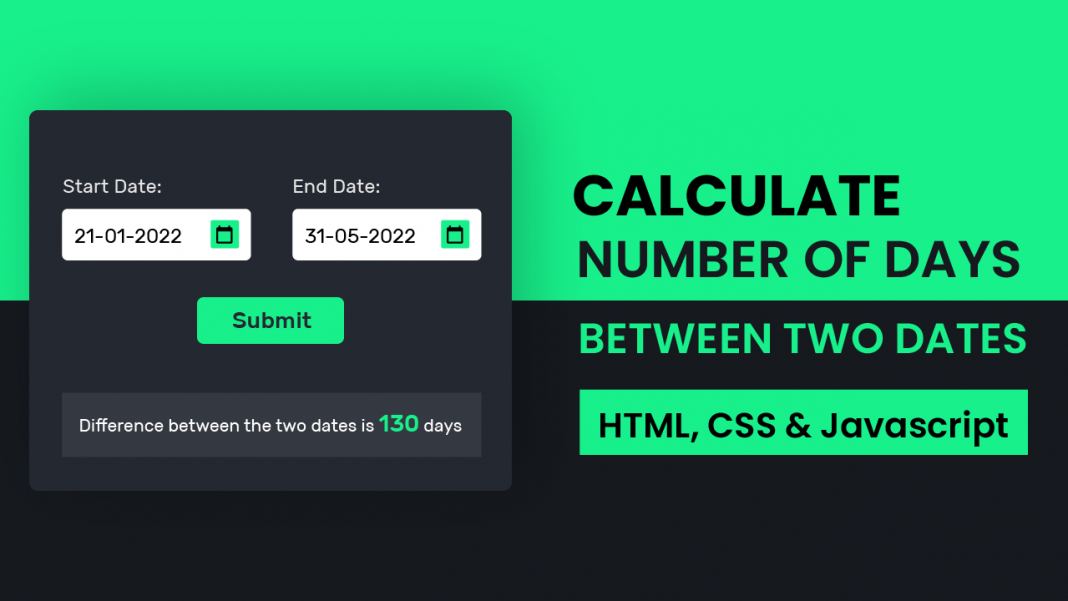 Javascript Count Days Between Two Dates