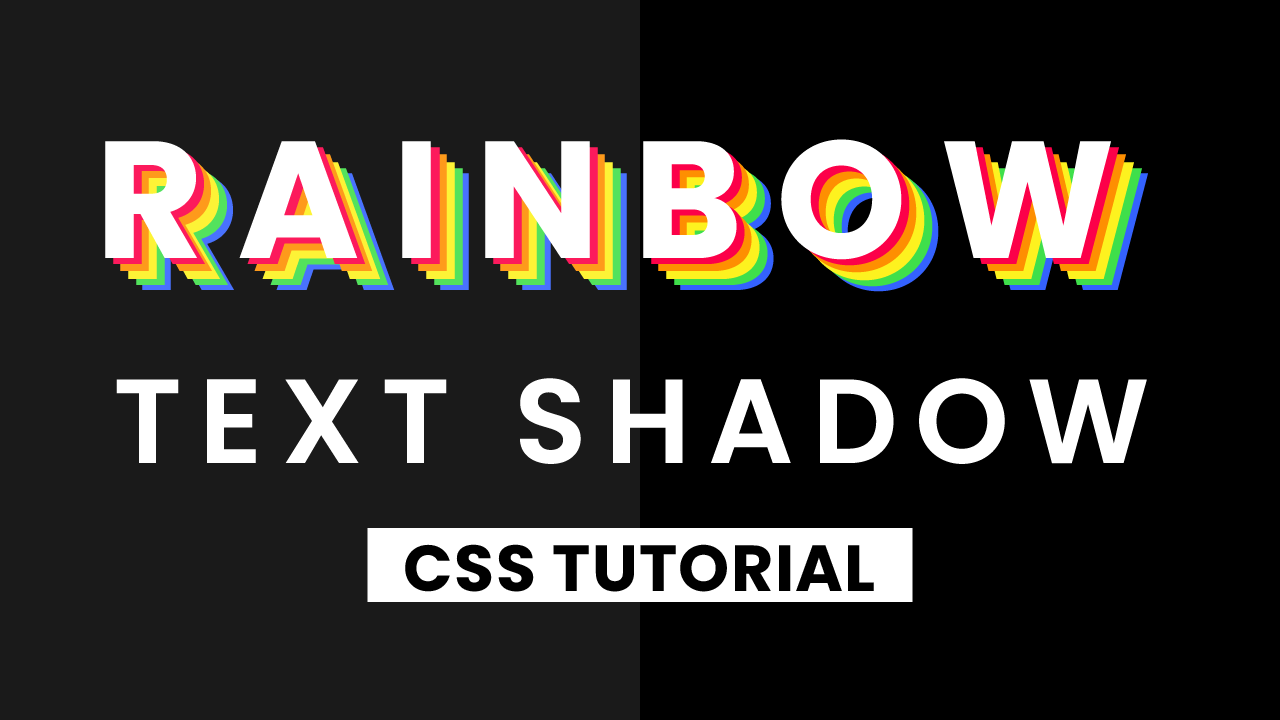 Rainbow Text Shadow | CSS Text Hover Effect | Coding Artist