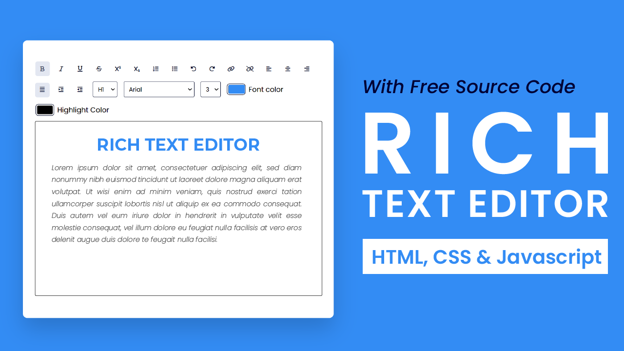 rich text editor in js