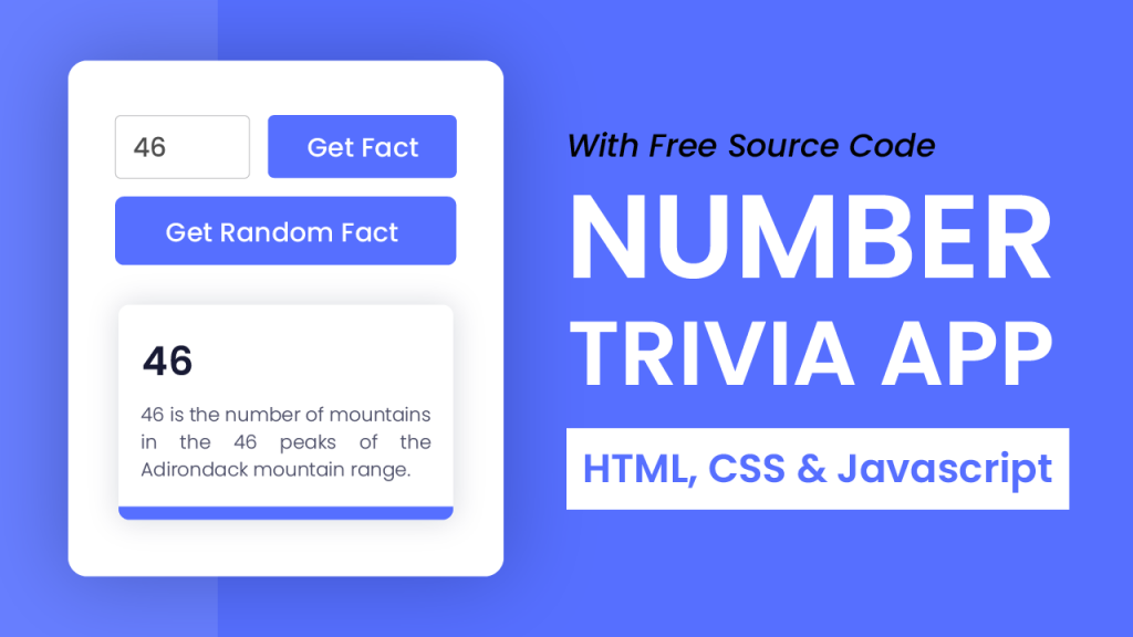 Number Trivia App Javascript | Coding Artist