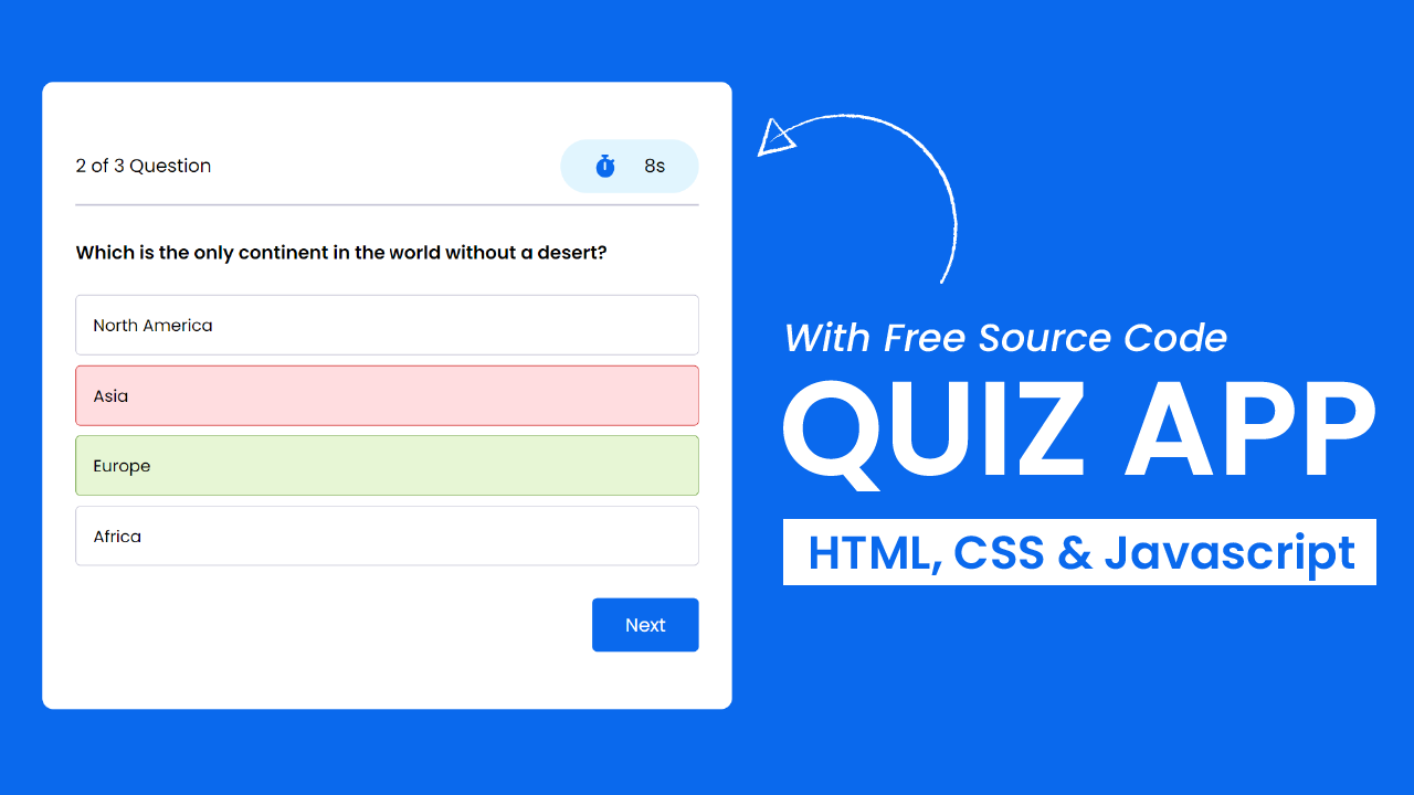 Quiz App With Javascript | Coding Artist