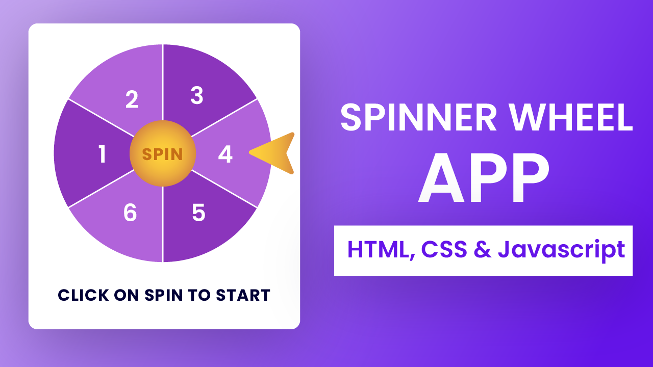 Spin Wheel App With Javascript