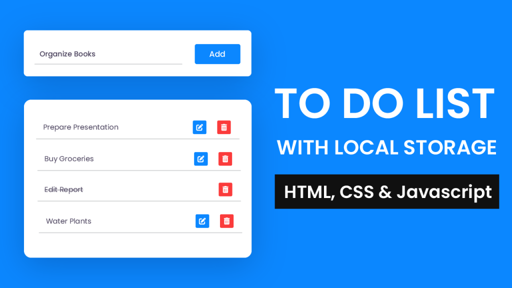 to-do list app with localstorage