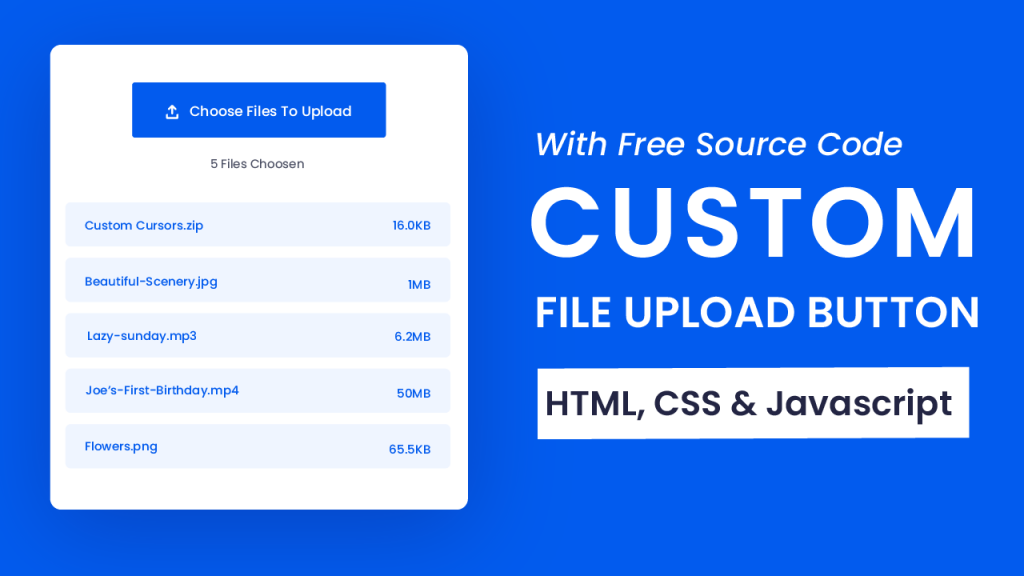 Custom File Upload Button Coding Artist
