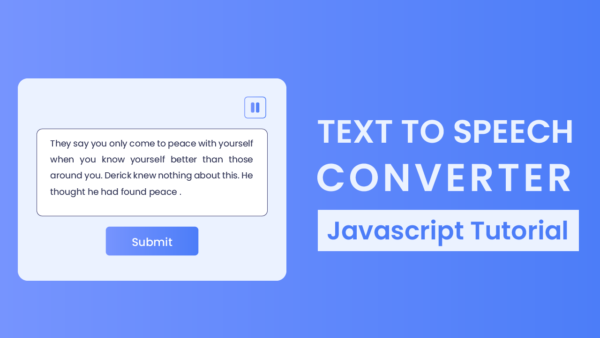 Text To Speech Converter | Javascript | Coding Artist
