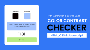 Color Contrast Checker | Javascript Project | Coding Artist