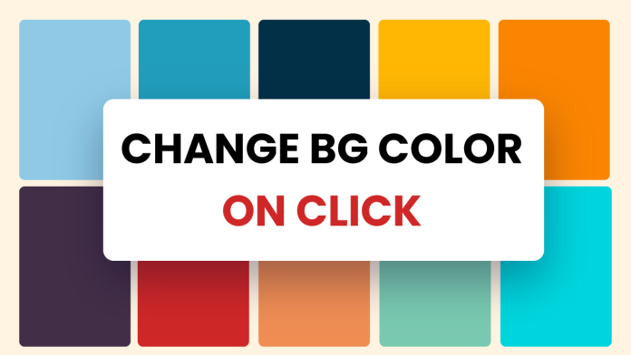 Change Background Color On Click Javascript