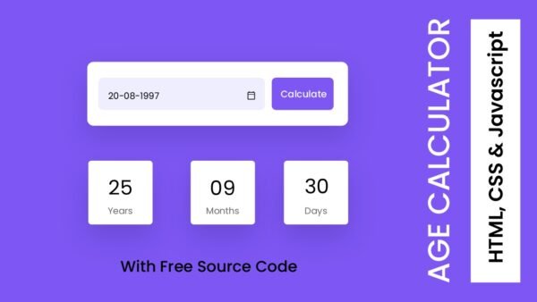 Age Calculator | Coding Artist