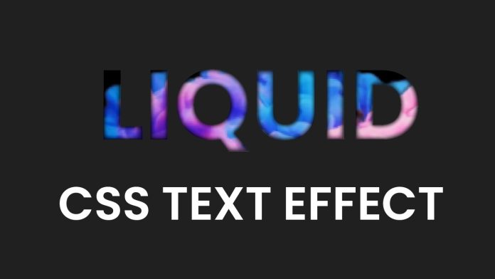 Liquid Text Effect
