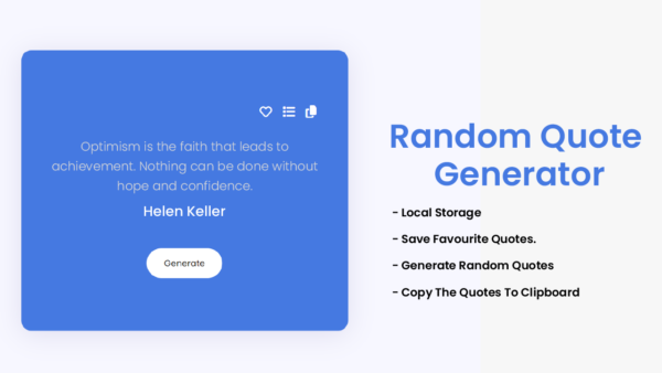 Random Quote Generator with Local Storage | Coding Artist