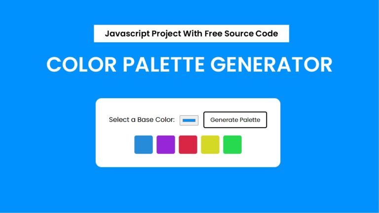 Color Palette Generator With Javascript