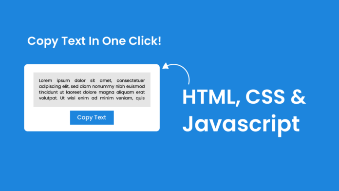 Copy To Clipboard HTML CSS Javascript