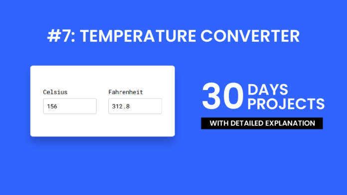 Temperature Converter HTML, CSS and Javascript