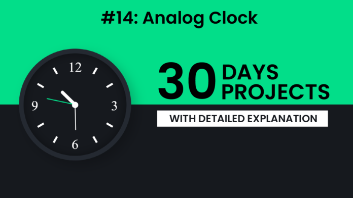 Analog Clock HTML CSS Javascript