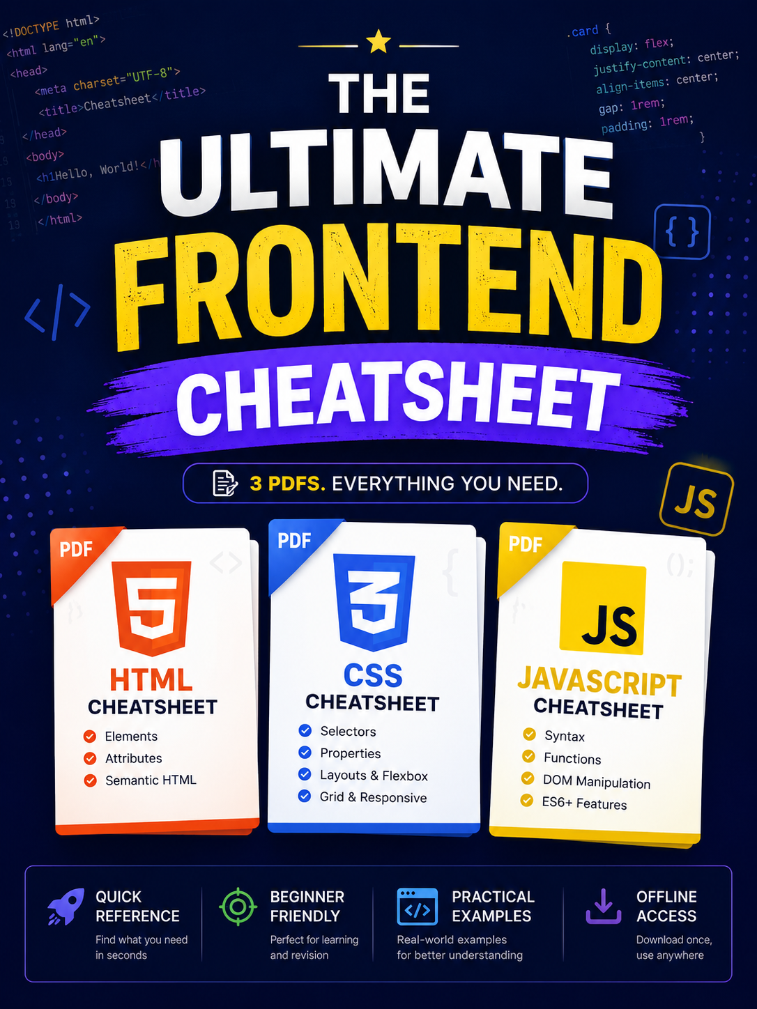 Frontend Mastery Cheatsheet Bundle
