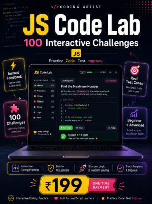 JS Code Lab — 100 Interactive Challenges