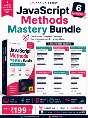 JavaScript Methods Mastery Bundle — 6 Cheatsheets