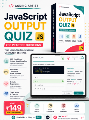 JavaScript Output Quiz — 200 Questions