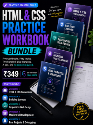 HTML & CSS Practice Workbook Bundle